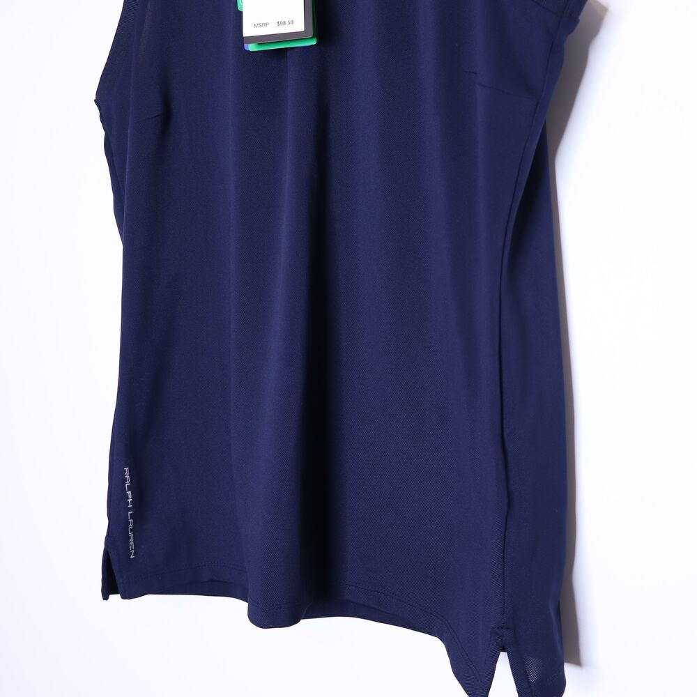 Sleeveless Polo Top in Navy - Picture 5 of 14